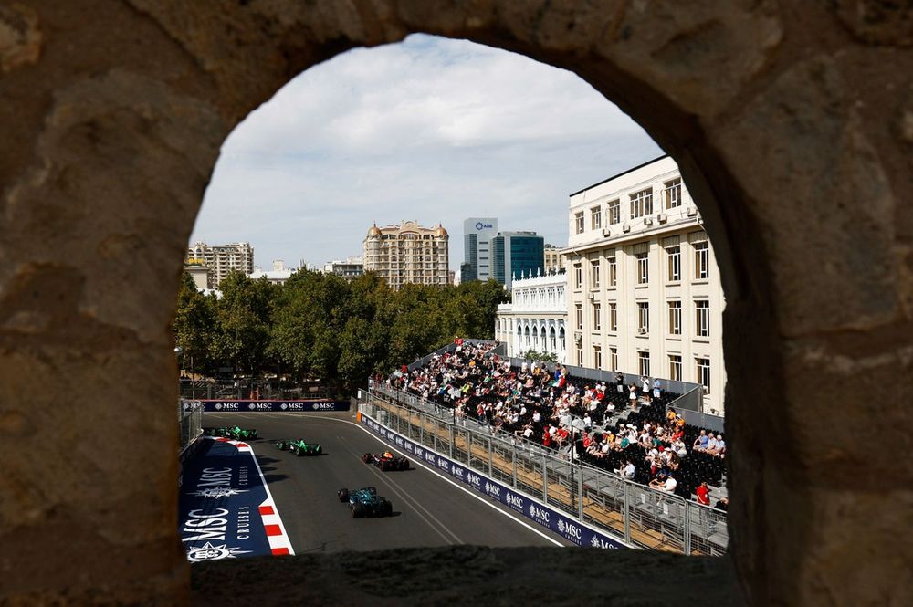 Lance Stroll, Aston Martin AMR24, Sergio P&eacute;rez, Red Bull Racing RB20, Valtteri Bottas, Stake F1 Team KICK Sauber C44, Zhou Guanyu, Stake F1 Team KICK Sauber C44 