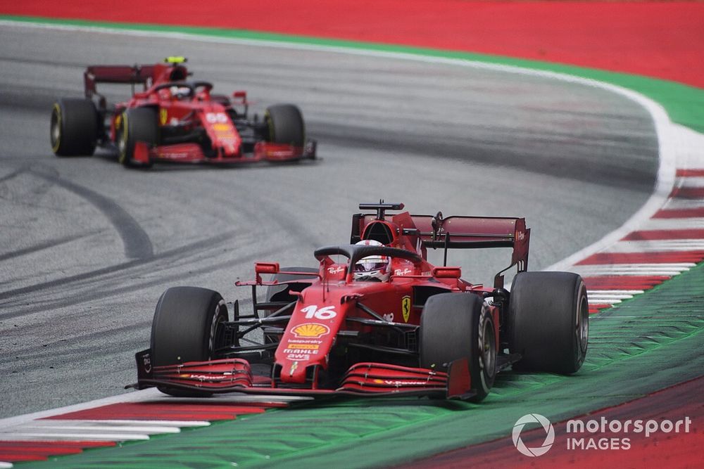 Charles Leclerc, Ferrari SF21,Carlos Sainz Jr., Ferrari SF21