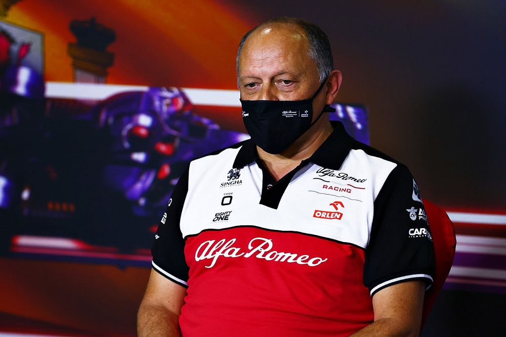 Frederic Vasseur, Team Principal, Alfa Romeo Racing, in the team principals Press Conference