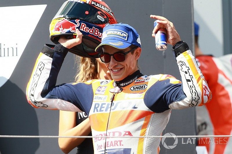 Podium: tweede plaats Marc Marquez, Repsol Honda Team