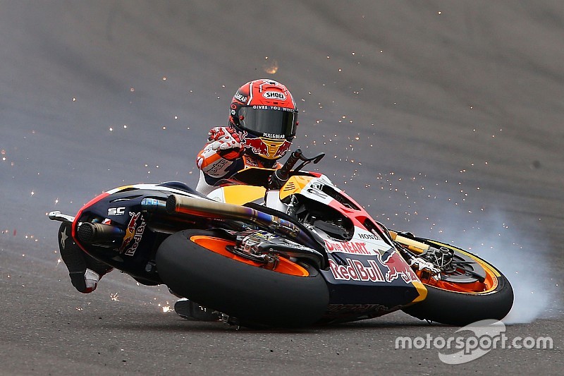 GALERI: Marc Marquez terjatuh di MotoGP Argentina