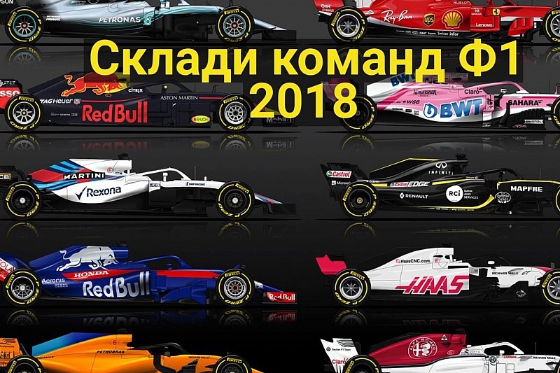 Відео: cклади команд Формули 1 2018 року