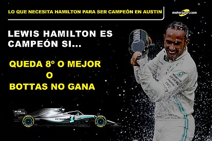 Las cuentas de Hamilton para ser campeón en Austin, sencillas
