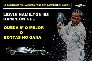 Las cuentas de Hamilton para ser campeón en Austin, sencillas
