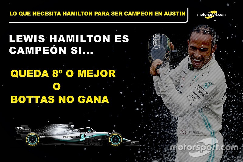 Las cuentas de Hamilton para ser campeón en Austin, sencillas
