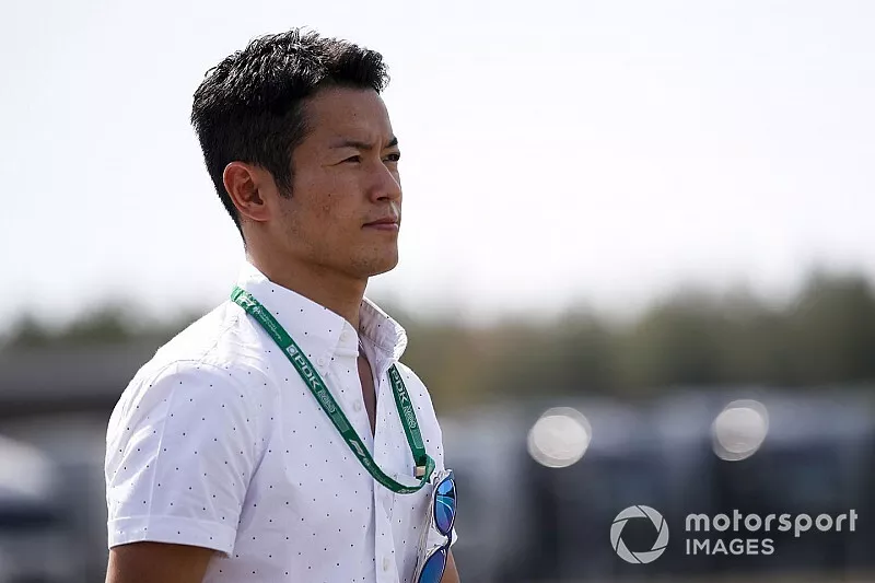 Naoki Yamamoto walks the track 