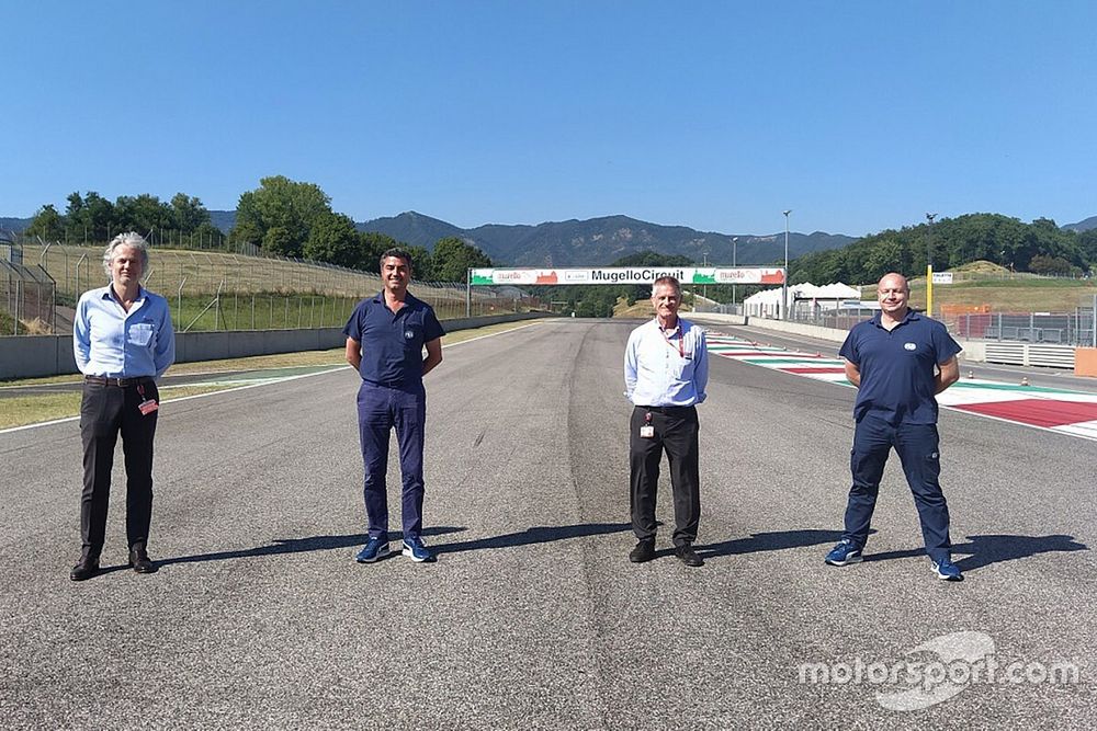 Paolo Poli, Amministratore Delegato Autodromo del Mugello, Micheal Masi, Direttore di gara FIA Formula 1 e Delegato alla sicurezza, Antonio Canu, Direttore di gara Autodromo del Mugello, Christian Bryll, Responsabile Logistica Eventi FIA Formula 1 e Starter Permanente