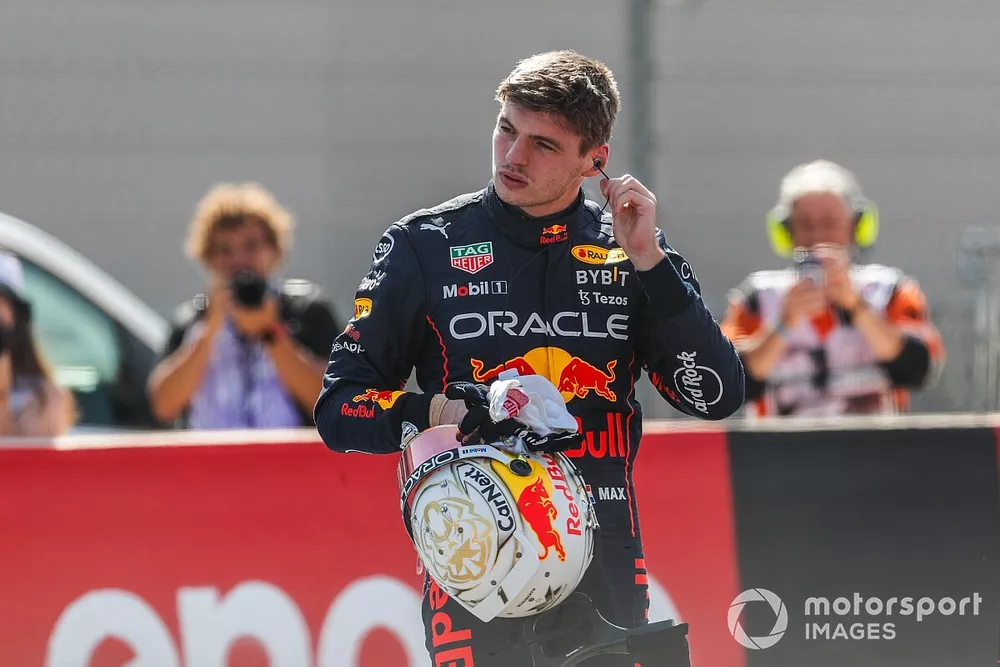 Max Verstappen, Red Bull Racing, on the grid after Qualifying