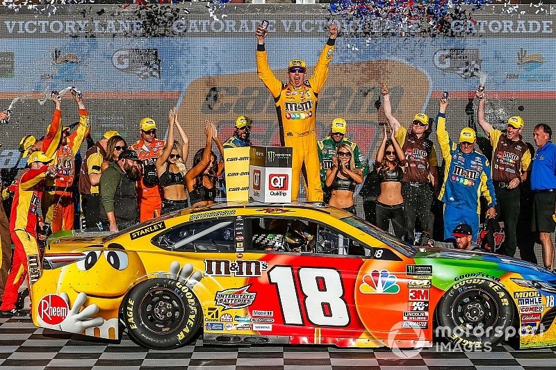 1. Kyle Busch, Joe Gibbs Racing, Toyota Camry M&M's