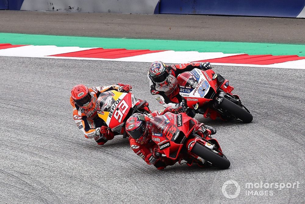 Francesco Bagnaia, Ducati Team Marc Marquez, Repsol Honda Team Jorge Martin, Pramac Racing 