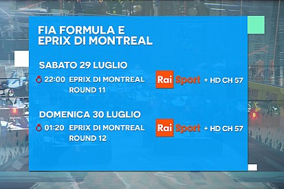Ecco la programmazione TV del doppio ePrix di Montréal