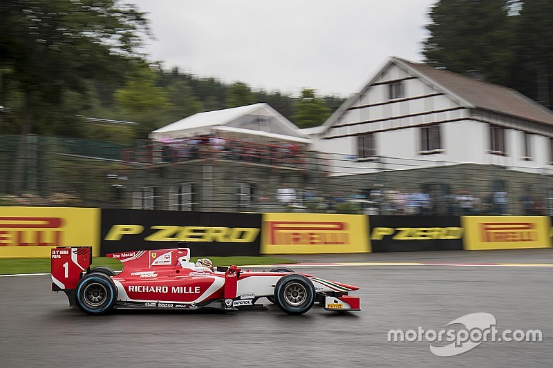 Leclerc también manda en la F2 bajo la lluvia de Spa