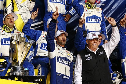 Jimmie Johnson collects his seventh NMPA Driver of Year award