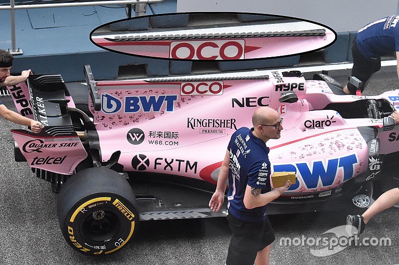 Force India: ci sono 30 mini flap sulla pinna di squalo