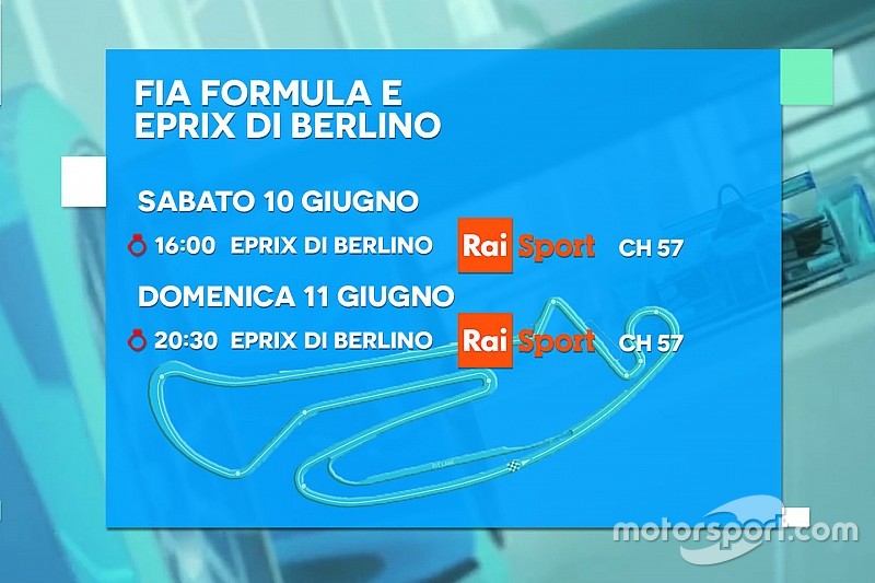 Ecco la programmazione TV dei due ePrix di Berlino