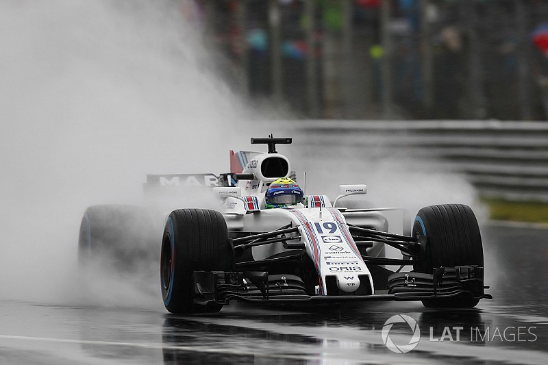 Massa lidera último treino atrapalhado por forte chuva