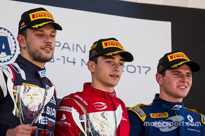 F2 Barcelona: Leclerc menangi Feature Race, Gelael finis P16