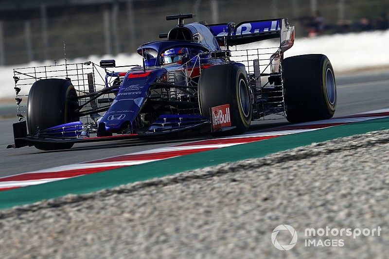 Alex Albon, Scuderia Toro Rosso STR14 avec des capteurs aérodynamiques