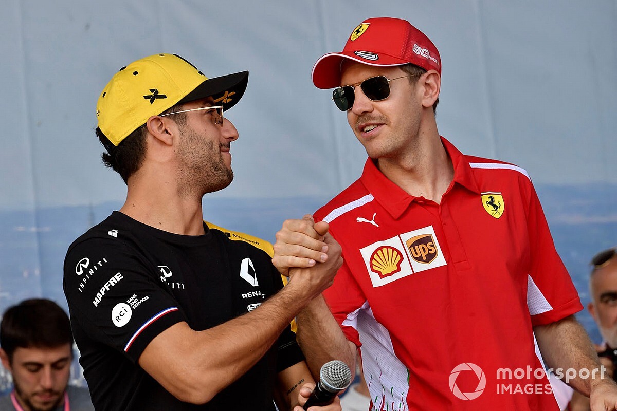 Geen proefritten bij nieuwe werkgevers voor Vettel en Ricciardo