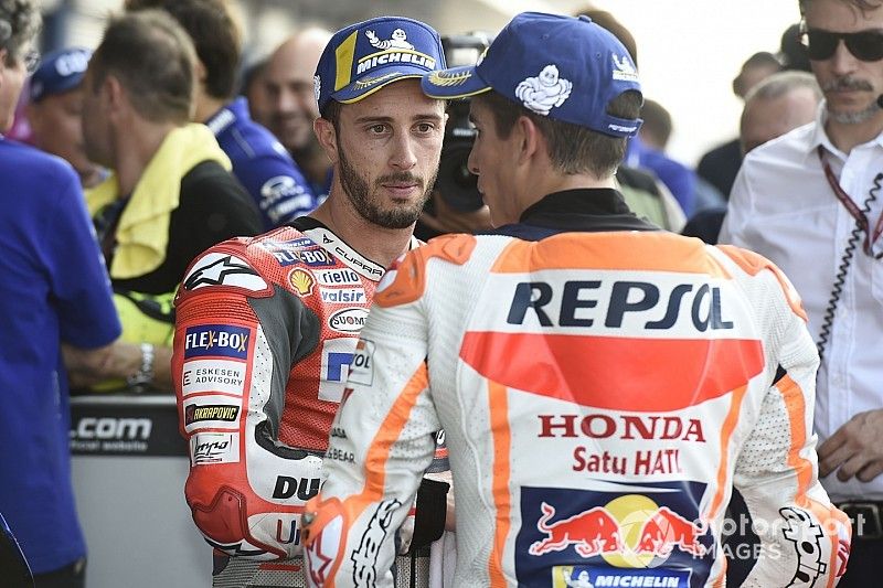 Polesitter Marc Marquez, Repsol Honda Team, Andrea Dovizioso, Ducati Team