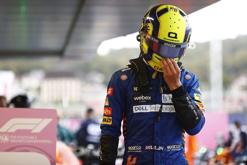 F1初優勝まであと一歩だった……ランド・ノリス、”ステイアウト”の判断を悔やむ「でも、その判断以外は”満足”」