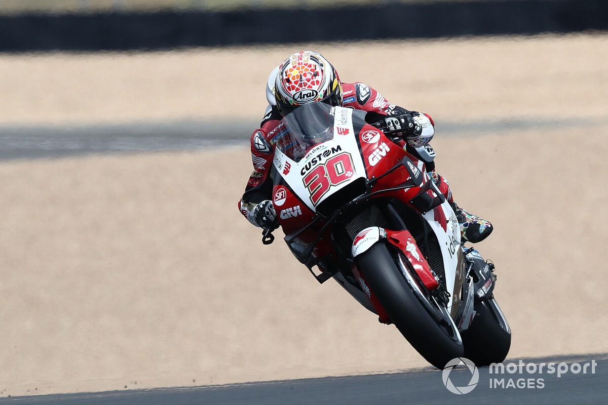 中上貴晶、初のマシン”乗り換え”レースは7位。「僕だけではなく、ホンダのバイクがウエットに苦戦している」