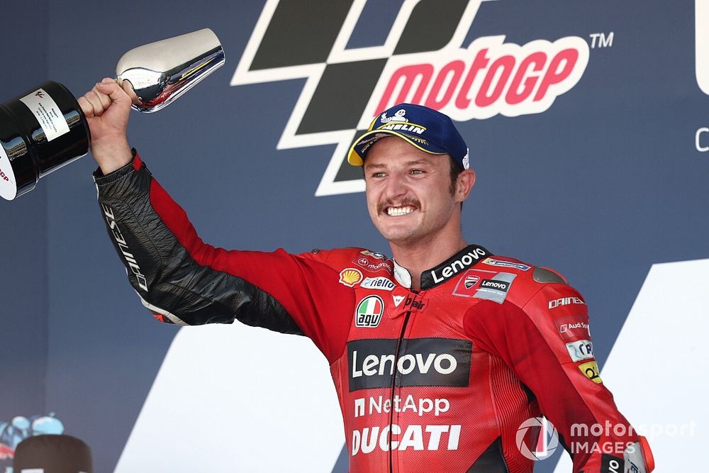 Il podio:  Jack Miller, Ducati Team vince il GP di Spagna