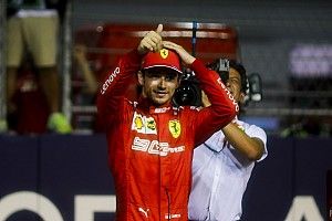 Leclerc nearly crashed three times during "crazy" pole lap