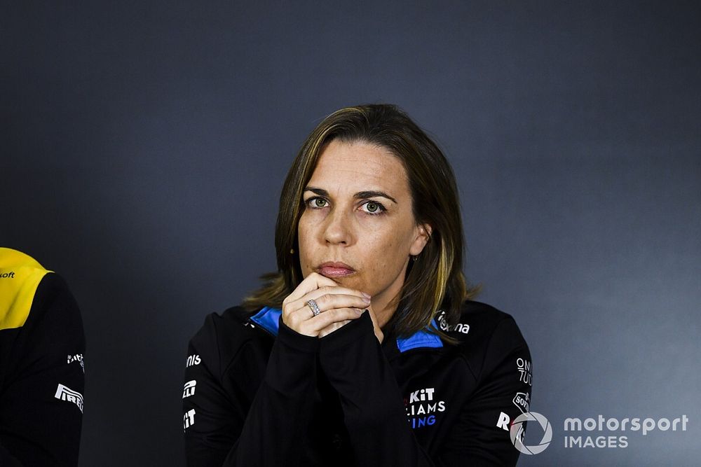 Claire Williams, Deputy Team Principal, Williams Racing In the Press Conference 