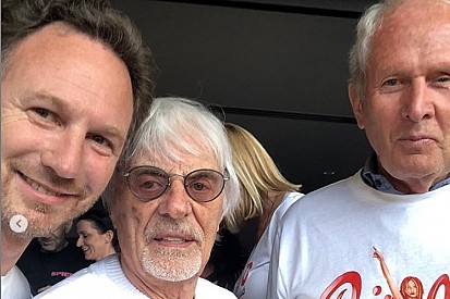 Ecclestone curte show das Spice Girls com Horner, Verstappen e Gasly