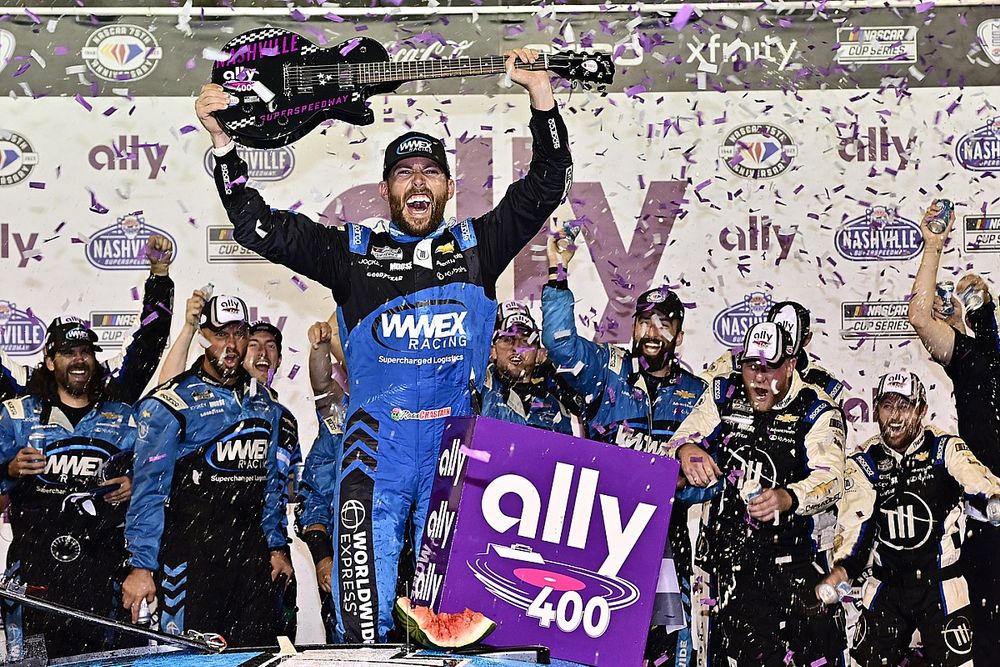 El ganador Ross Chastain, Trackhouse Racing, Chevrolet Camaro