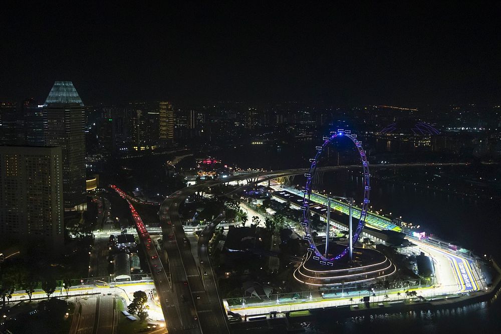 Aerial views of the track