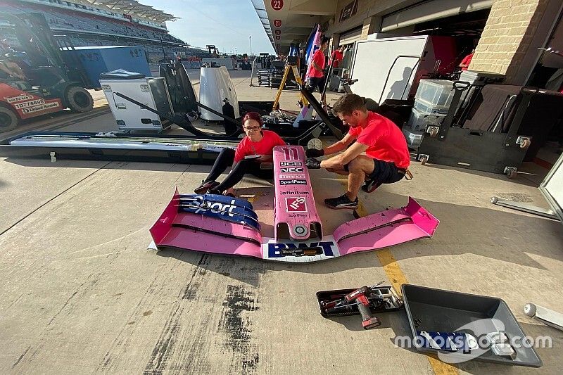 Front wing of Sergio Pérez, Racing Point RP19