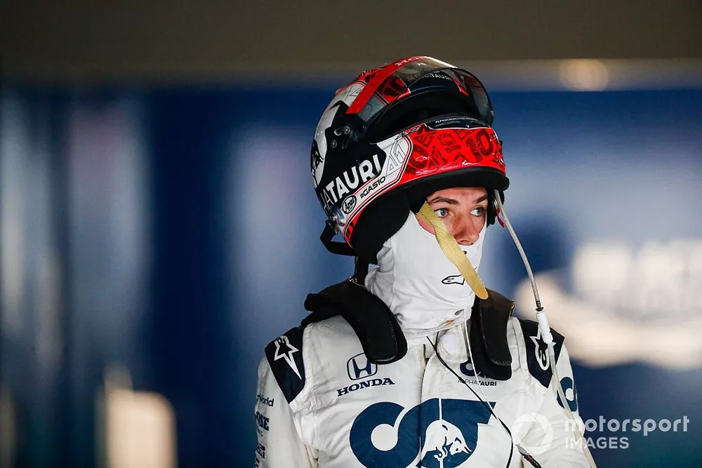 Pierre Gasly, AlphaTauri, in Parc Ferme
