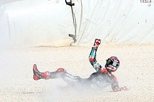 Alarmante accidente de Quartararo en el FP3 de Aragón