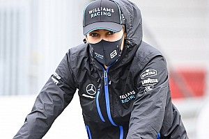 Russell "not concerned" about Williams future amid Perez links