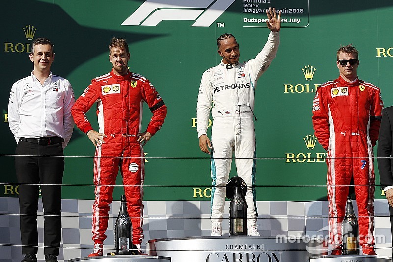 Гран Прі Угорщини: Хемілтон впевнено виграв, дві Ferrari на подіумі