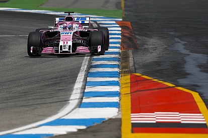 Pérez a Q3-ban, Ocon már a Q1-ben kiesett a Német Nagydíjon
