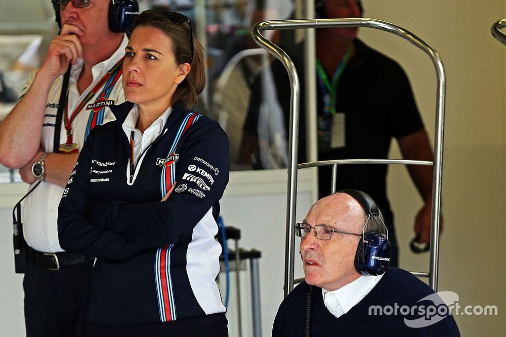 Frank Williams, Williams Team Owner with daughter Claire Williams, Williams Deputy Team Principal