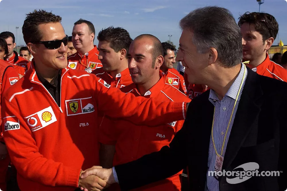 Michael Schumacher and Piero Ferrari