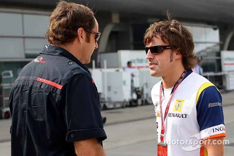 Gerhard Berger y Fernando Alonso