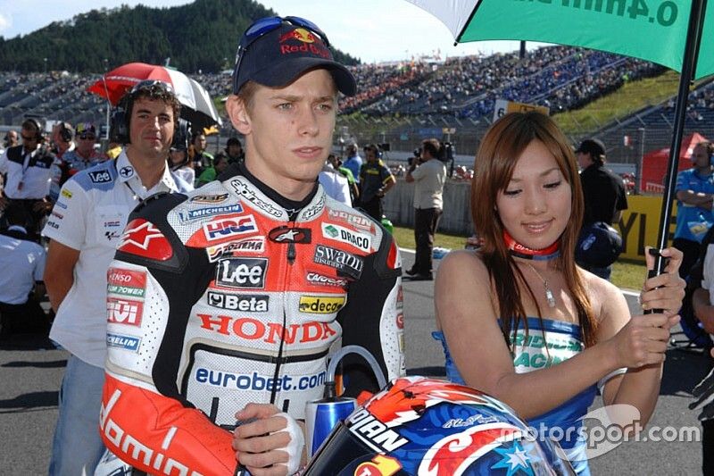 Casey Stoner sulla griglia di partenza