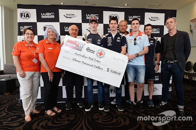 WRC drivers donate $11,000 to fire victims