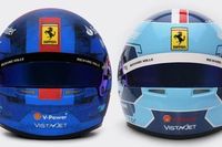 Fotos: los cascos de Sainz y Leclerc para el GP de Miami 2024 de F1