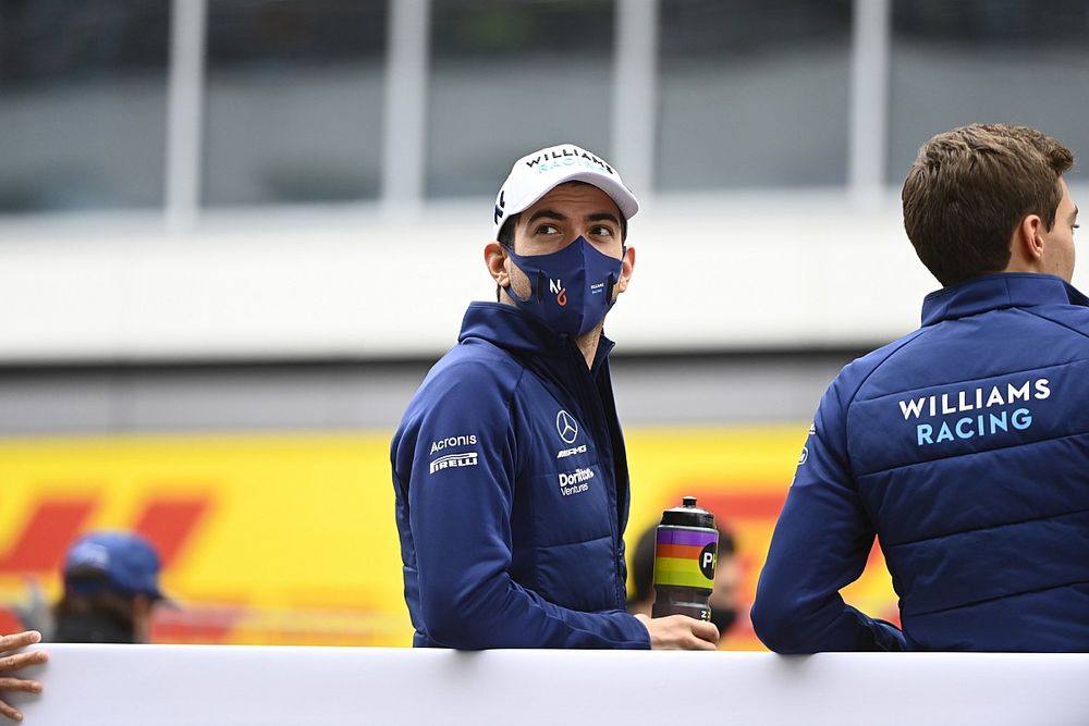 Nicholas Latifi, Williams, in the drivers parade