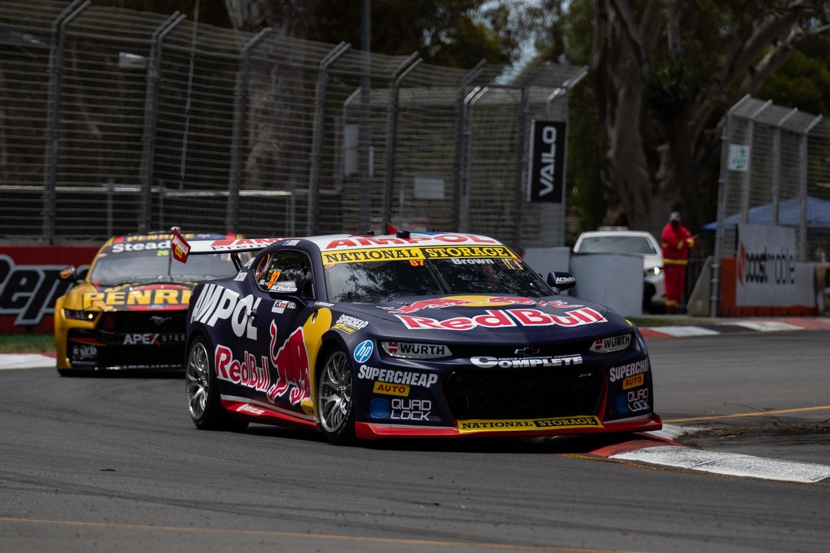 Supercars Adelaide: Brown crowned champion as Feeney wins Saturday race