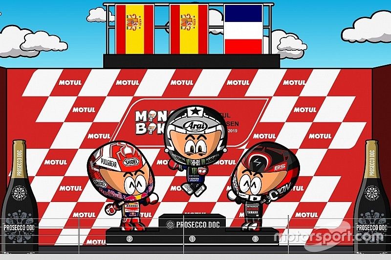 El podio del GP de Holanda de MotoGP 2019, por MiniBikers