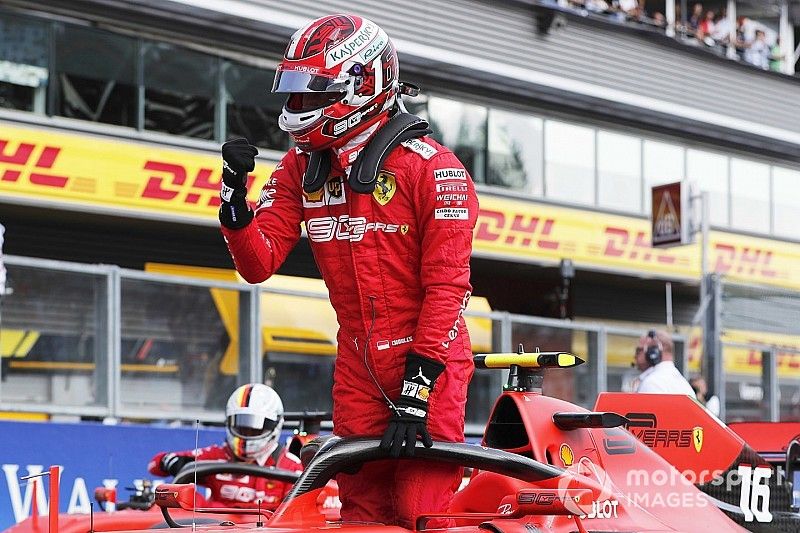 Ganador de la pole Charles Leclerc, Ferrari