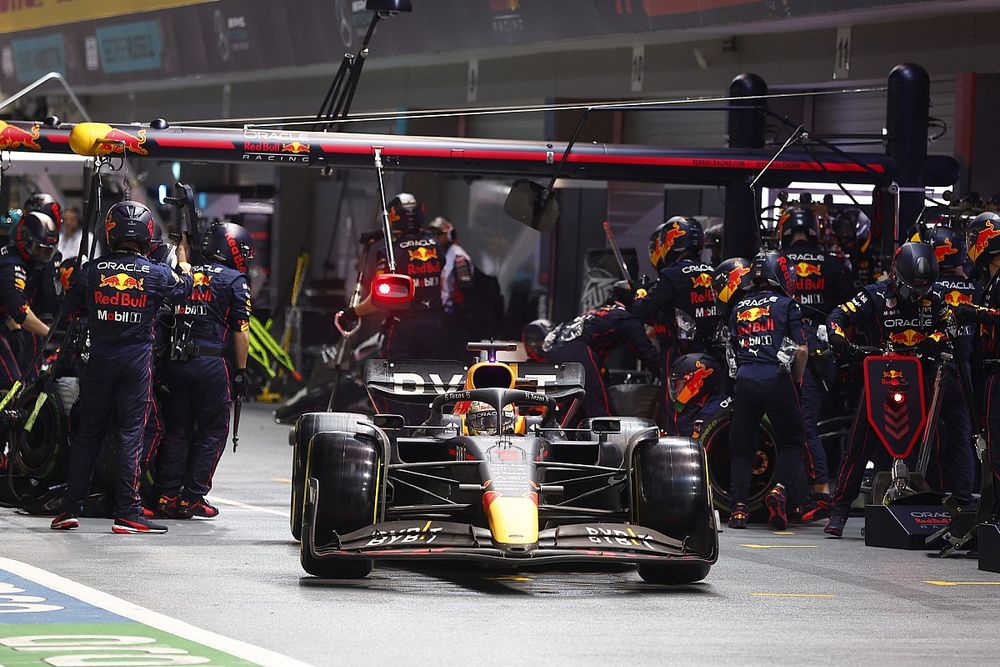 Red Bull blijft in pits domineren met snelste pitstop F1 Singapore