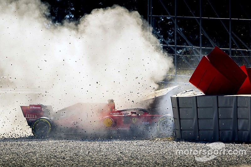 Vettel says damage making it hard to find crash cause